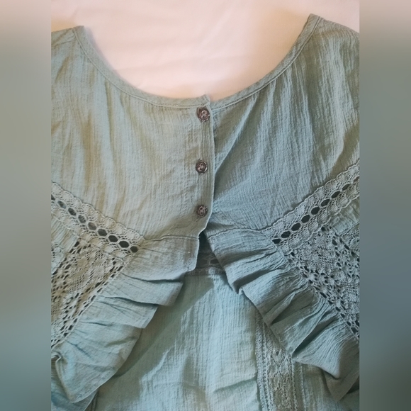 Free People lace ruffle crop top - Picture 4 of 4